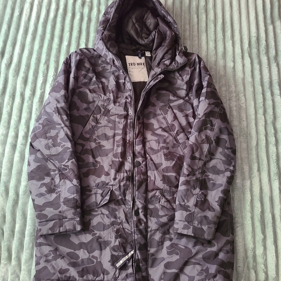 Men's H&M Army Print Hooded Jacket - Picture 2 of 4